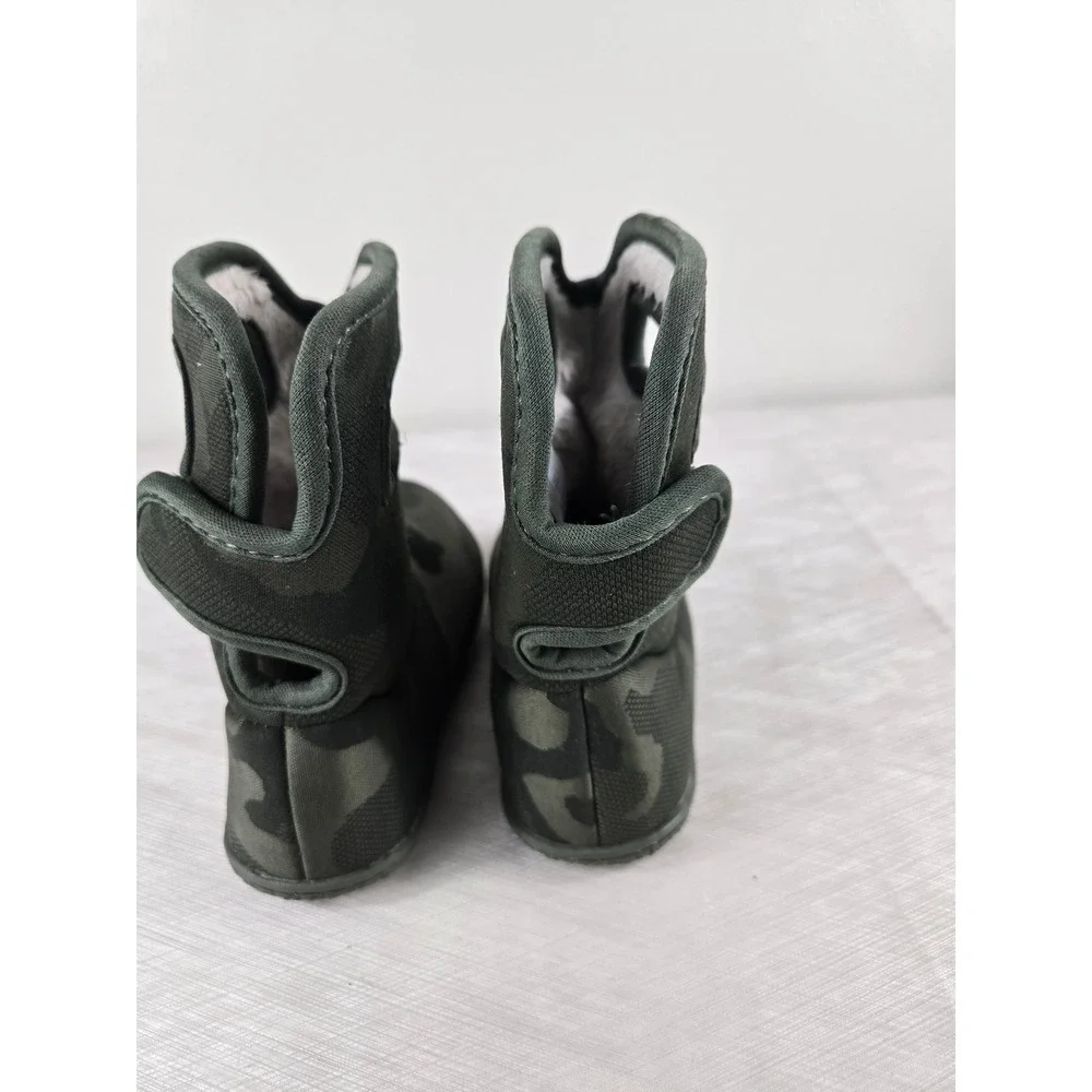 Bogs Baby Bogs Camo Waterproof Insulated Winter Boots Green Kids Size 8